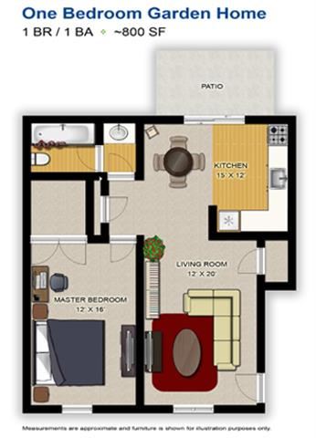 1 Bedroom Garden Home