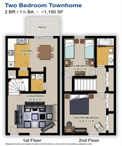 2 Bedroom Townhome