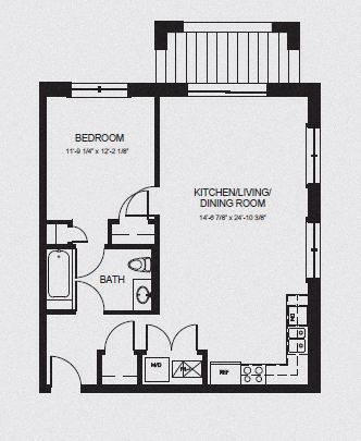 1 Bedroom - 1 Bathroom