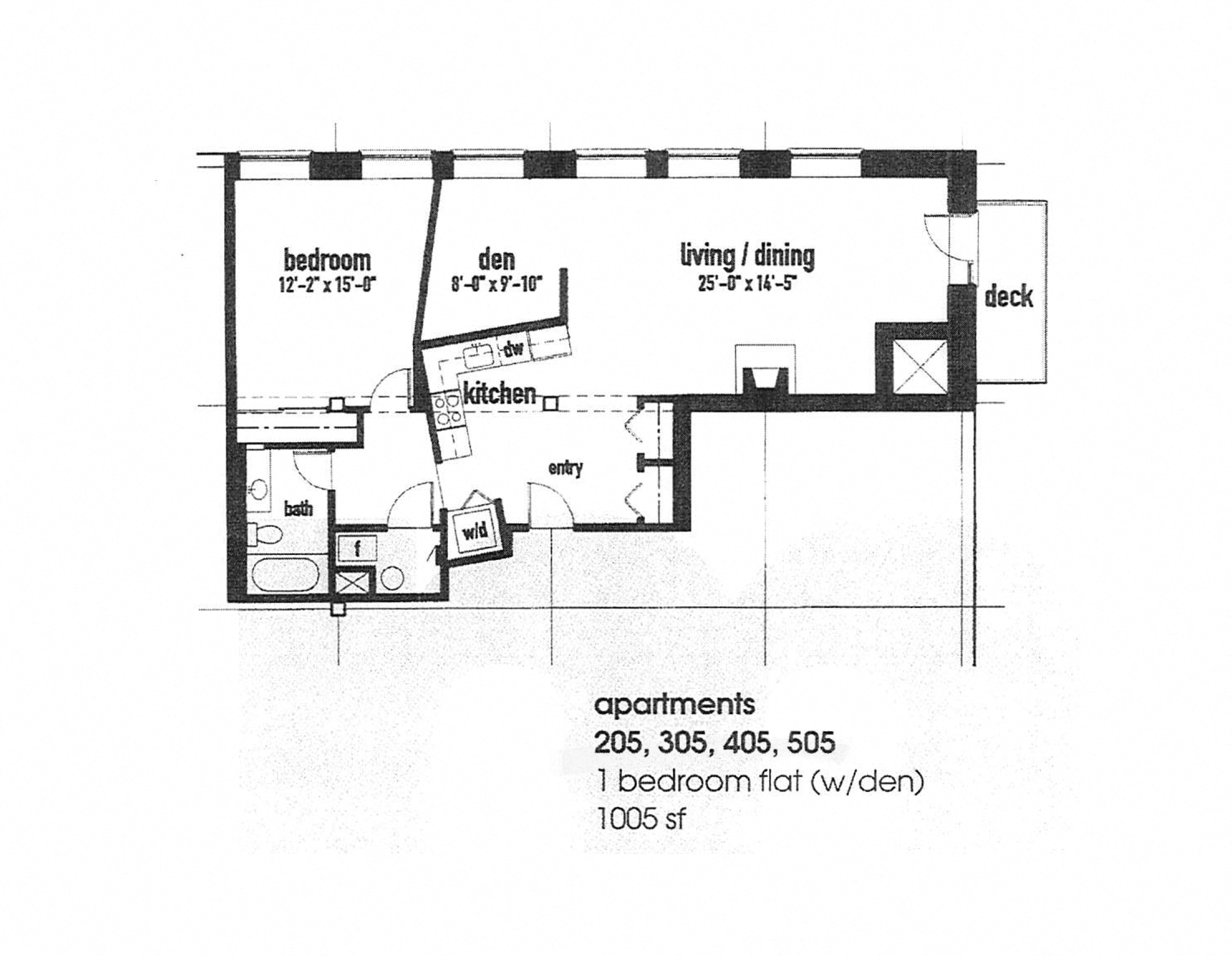 1 Bedroom - 1 Bathroom Plus
