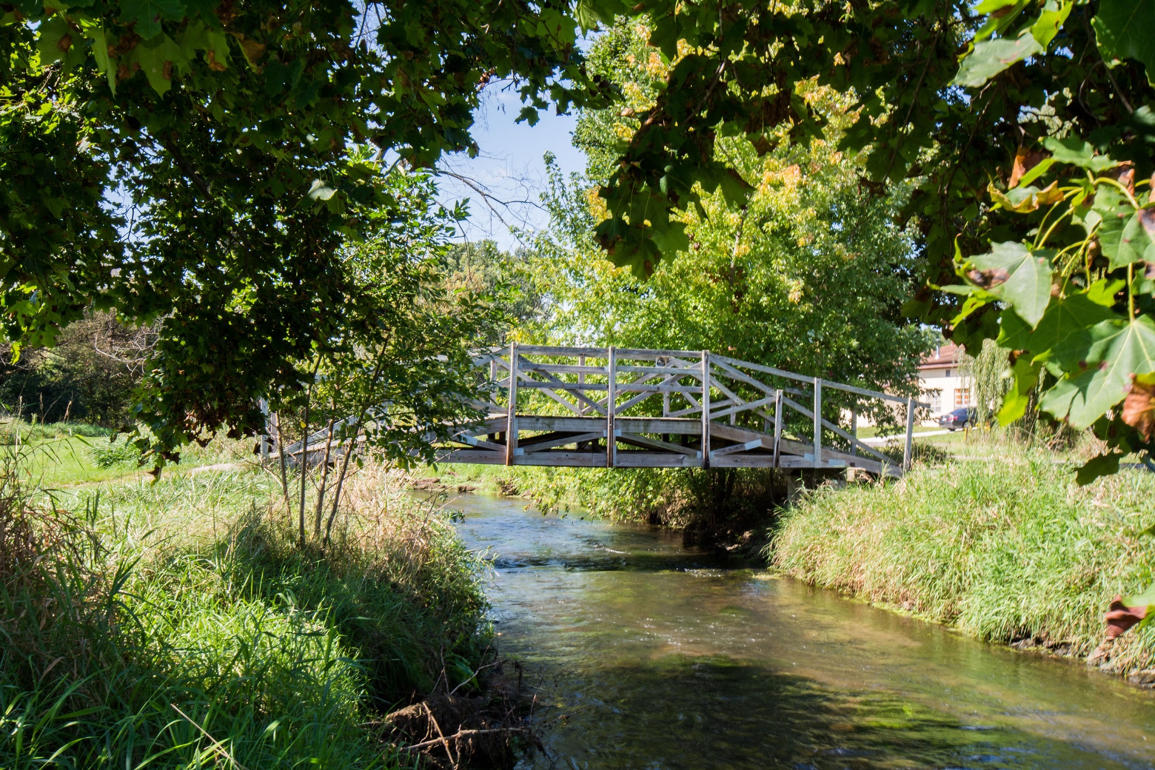 a bridge over a river