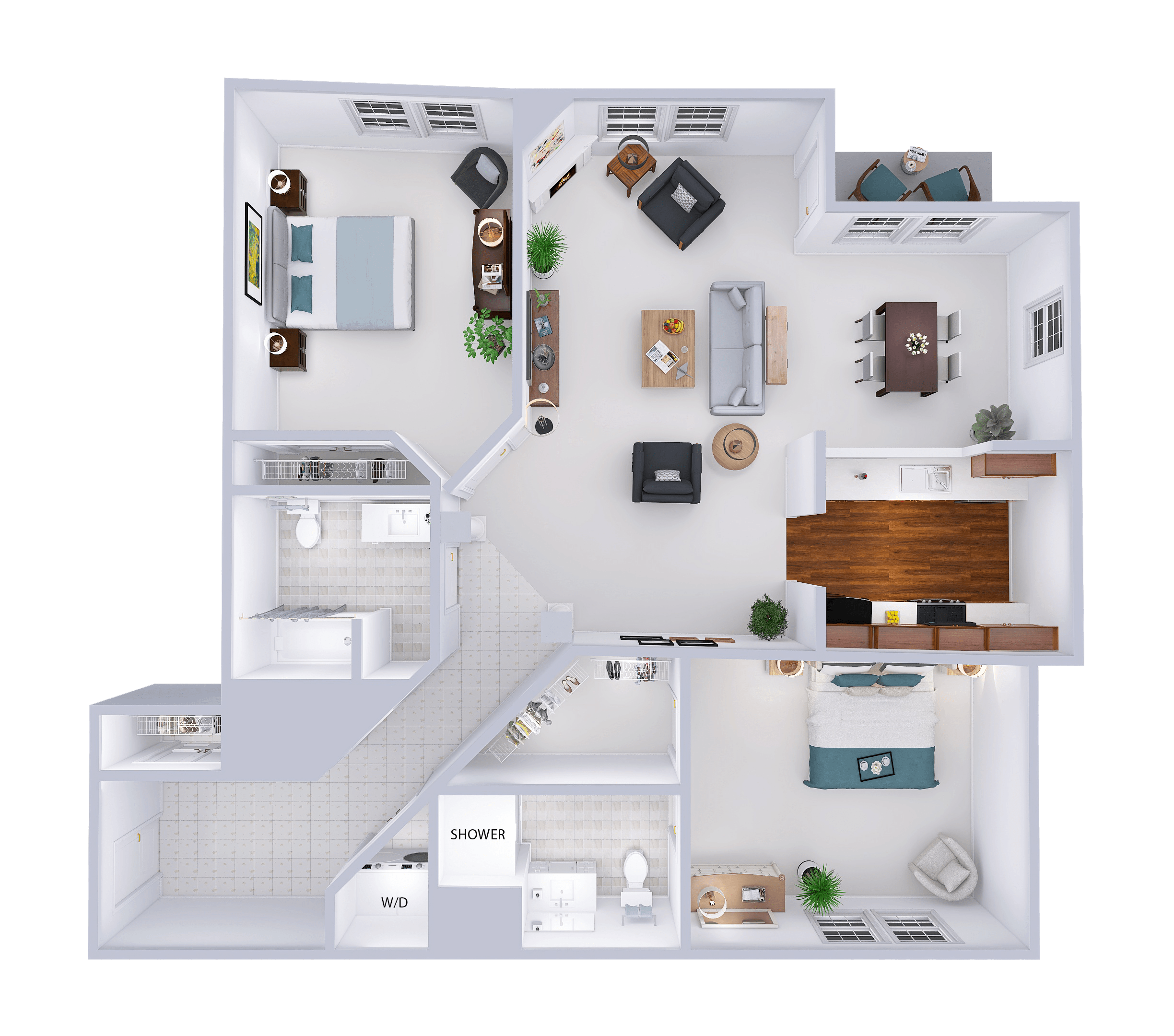 Jefferson - 2 Bed, 2 Bath