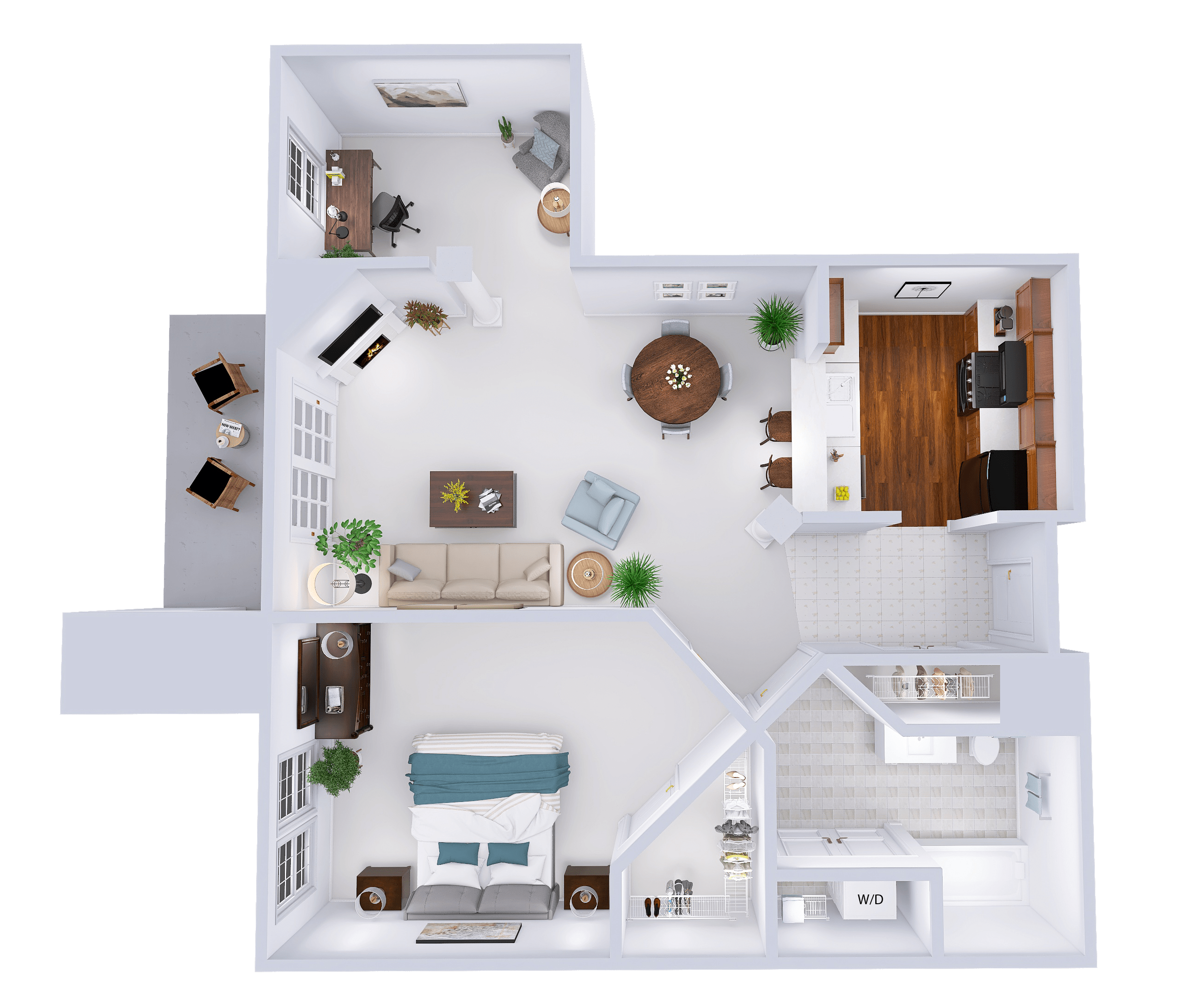 Virginian II - 1 Bed, 1 Bath w/ Den