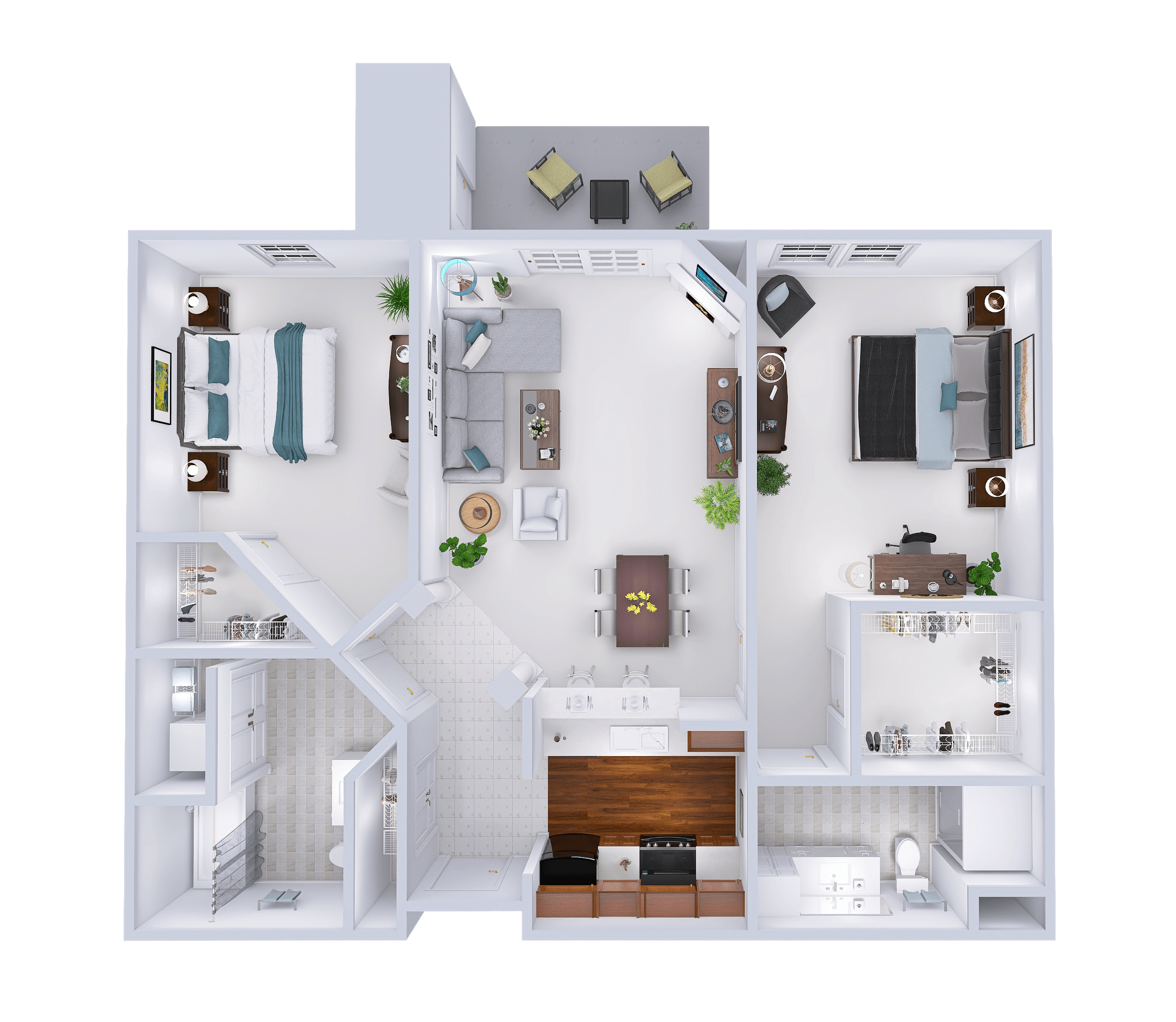 Washington - 2 Bed, 2 Bath