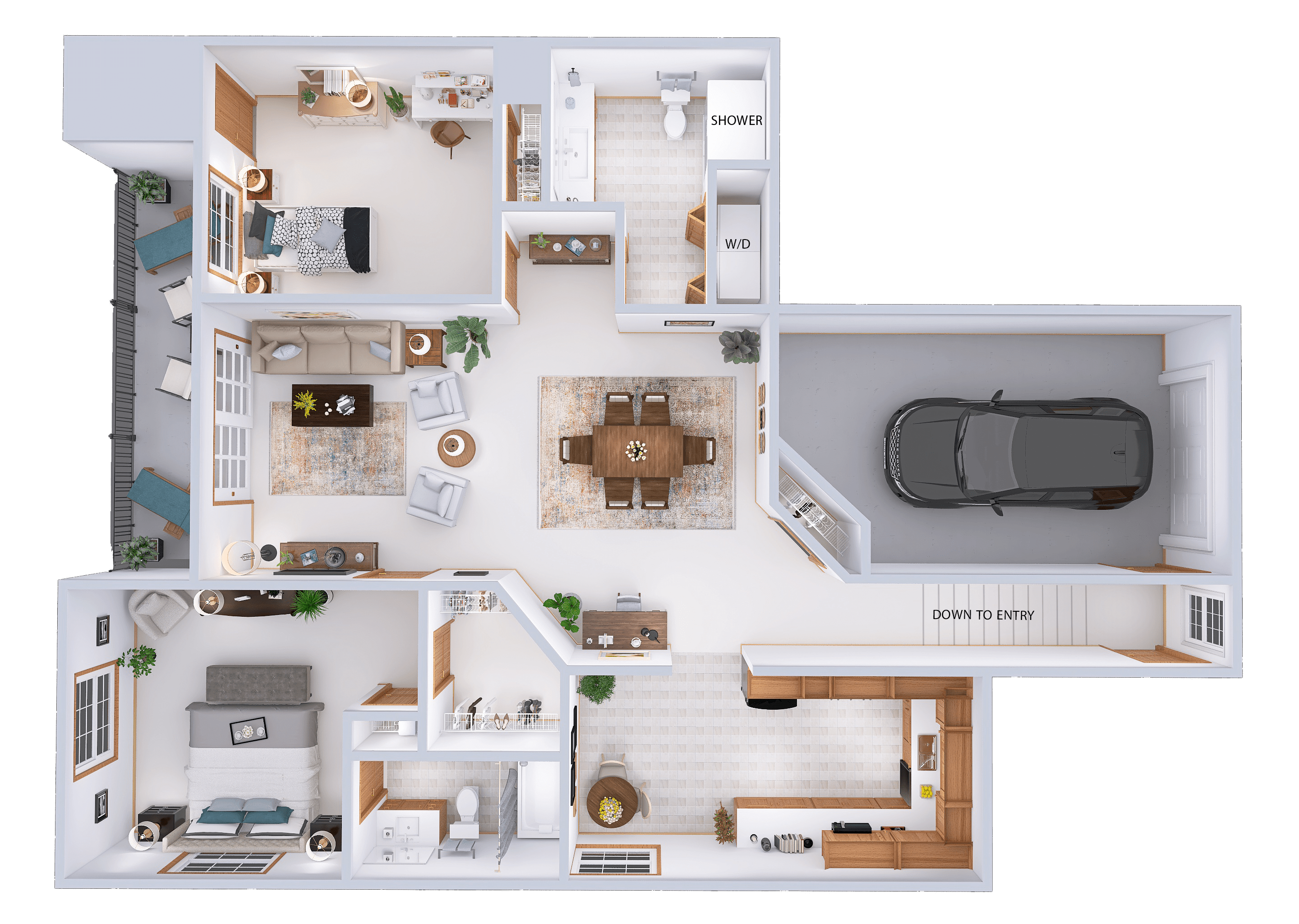Village Green - 2 Bed, 2 Bath Upper (C)