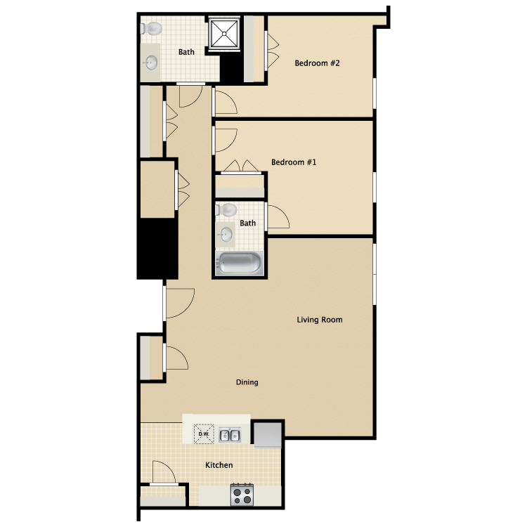 115 N. Beatty Street 1-2 Beds Apartment, Affordable for Rent - Photo Gallery 16