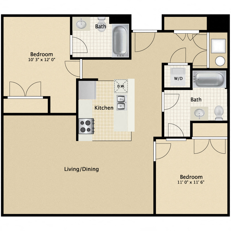 East Liberty Place in Pittsburg, PA Floor Plans