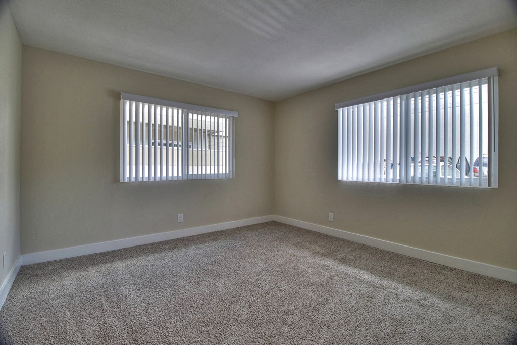 Carpeted Living Area at 720 North Apartments, California