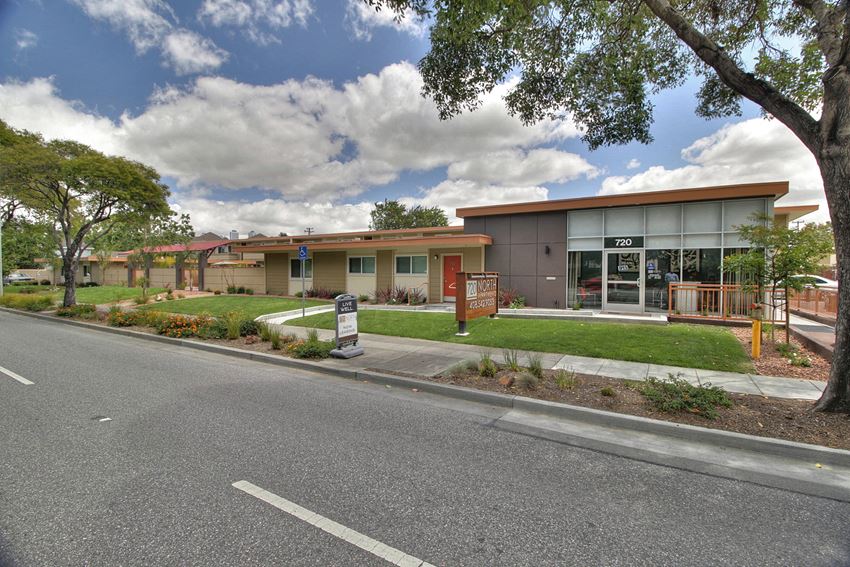 Leasing Center External View Leasing Center External View at 720 North Apartments, Sunnyvale