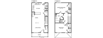 2 Bed 1.5 Bath Townhome