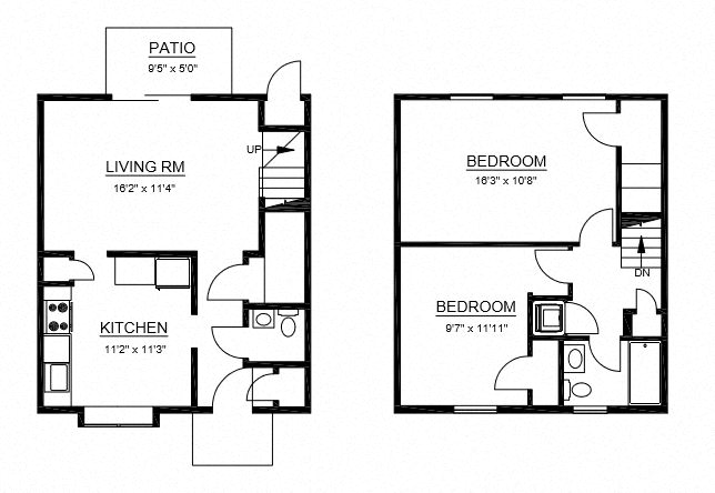 B3 - 2 Bed 1.5 Bath