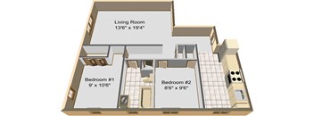 2 Bedroom F Style