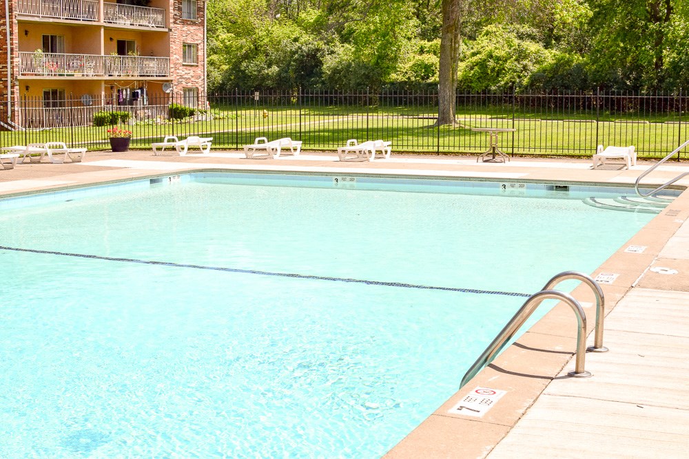 the swimming pool at our apartments