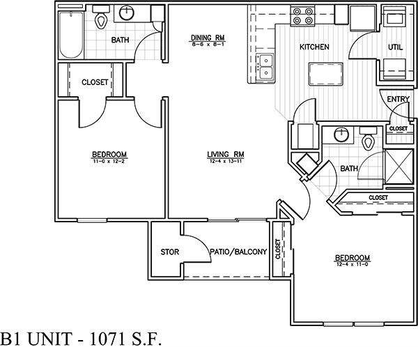 2 Bedroom 2 Bath 2 Bedroom 2 Bath