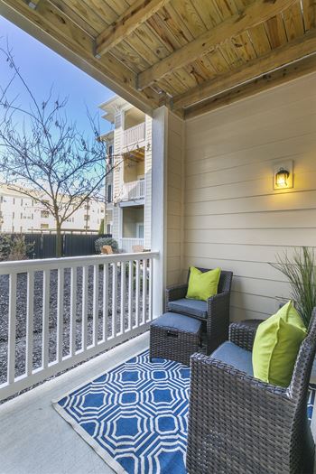 Private Balconies and Patios with Storage at Aventura at Forest Park, St. Louis, MO