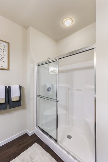 Master Bathroom with Low Threshold Showers at Aventura at Forest Park, Missouri, 63110