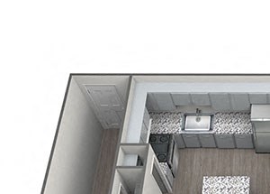 1 Bed 1Bath A3 Floorplan 1 Bed 1Bath A3 Floorplan at Aventura at Forest Park, St.Louis