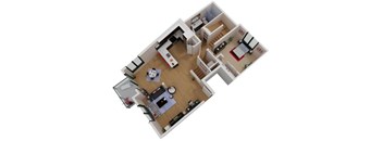 Capitol Yard Apartments_ West Sacramento CA_Floor Plan_Three Bedroom Two Bathroom C2
