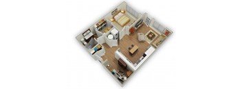 Capstone at Vallagio_Englewood CO_Floor Plan_One Bedroom One Bathroom A3