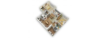 Capstone at Vallagio_Englewood CO_Floor Plan_Two Bedroom Two Bathroom B1