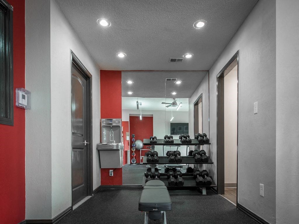 Free Weights In Gym at Verge, Dallas