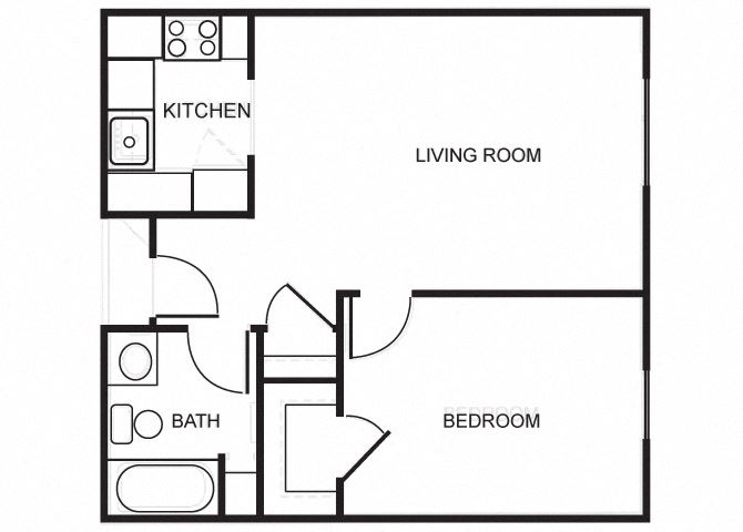 1 Bedroom Floor Plan 1 Bedroom Floor Plan