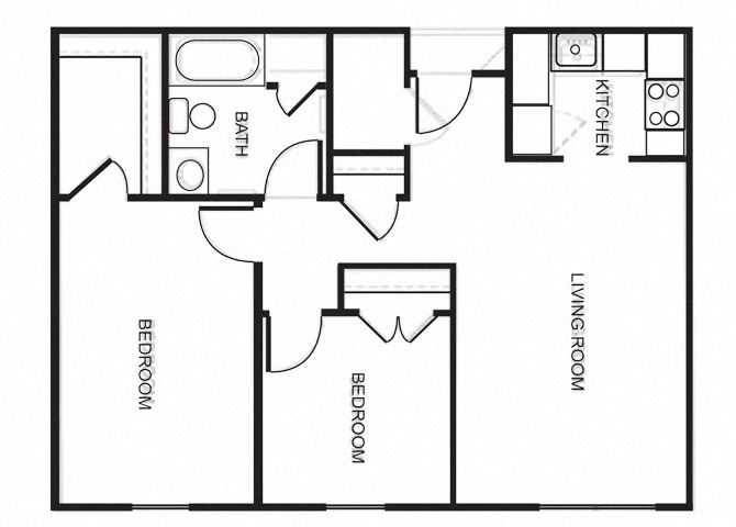 2 Bedroom Floor Plan 2 Bedroom Floor Plan