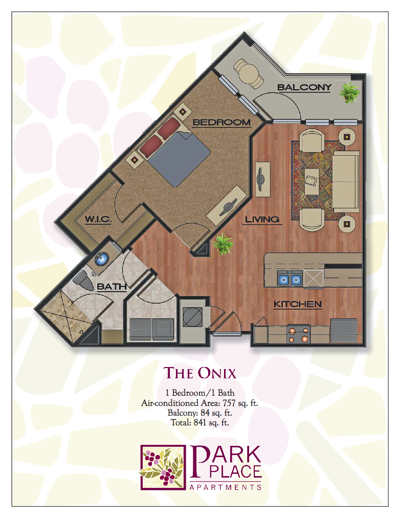 Floor Plans of Park Place Apartments in Oviedo, FL