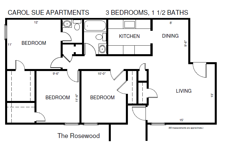 Three Bedroom Rosewood