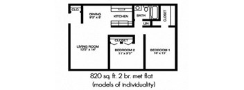 2 BR 1 BATH