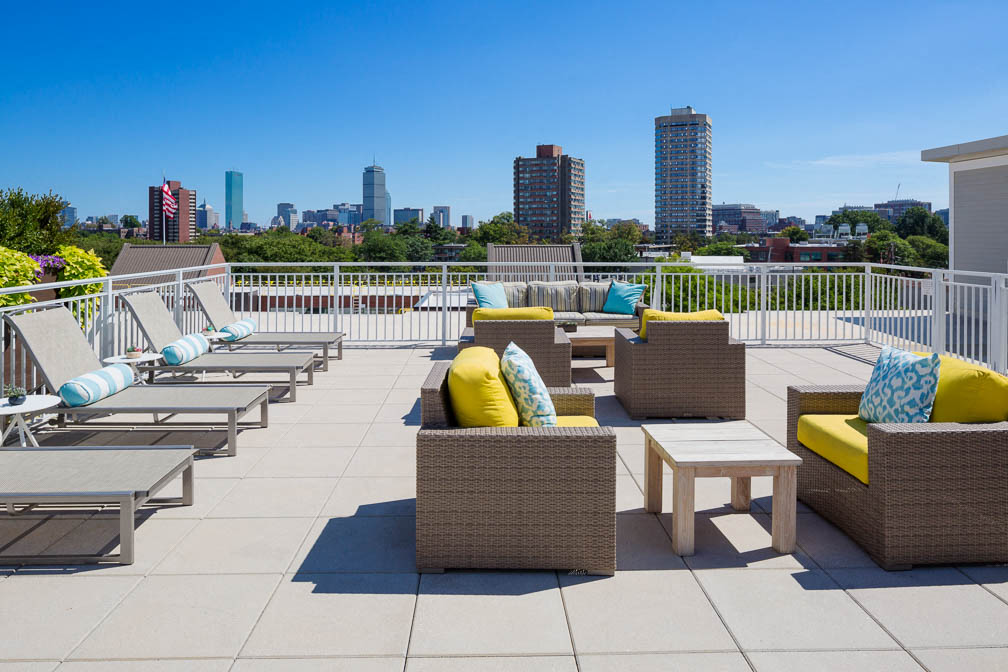 Chroma rooftop and Boston skyline