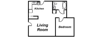 1 Bedroom Apartment Floorplan
