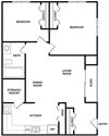 2 Bedroom, 1 Bath