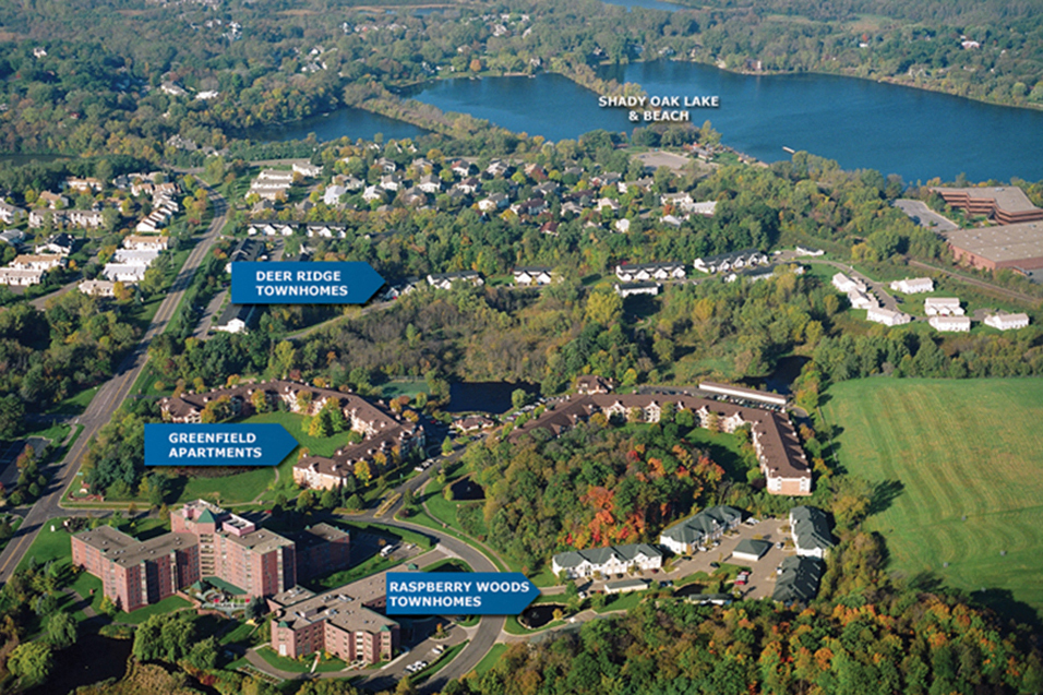 aerial view of the property