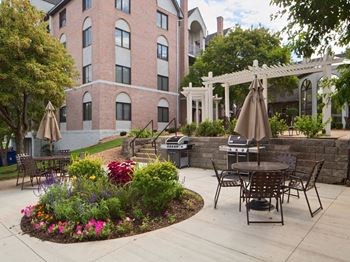 Picnic area with gas grills