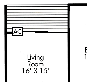 2 Bed 1 Bath C