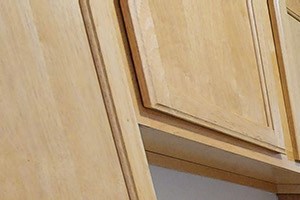 Kitchen with appliances and wooden shelves - Photo Gallery