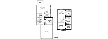 B - 2 BR+Den/2 Level - 2 Car