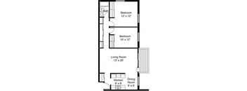 2 Bedroom 1 Bath