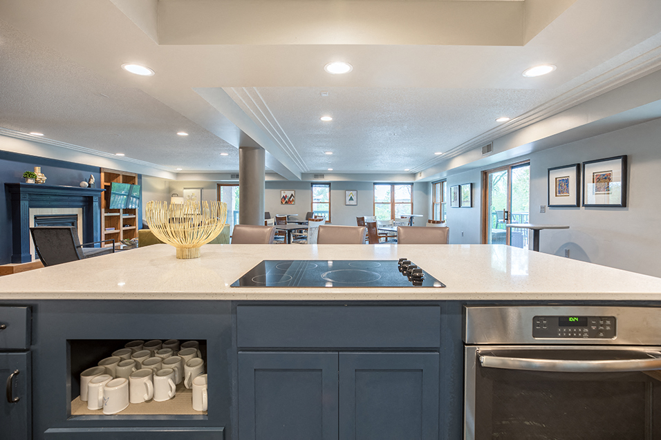 Community room kitchen island