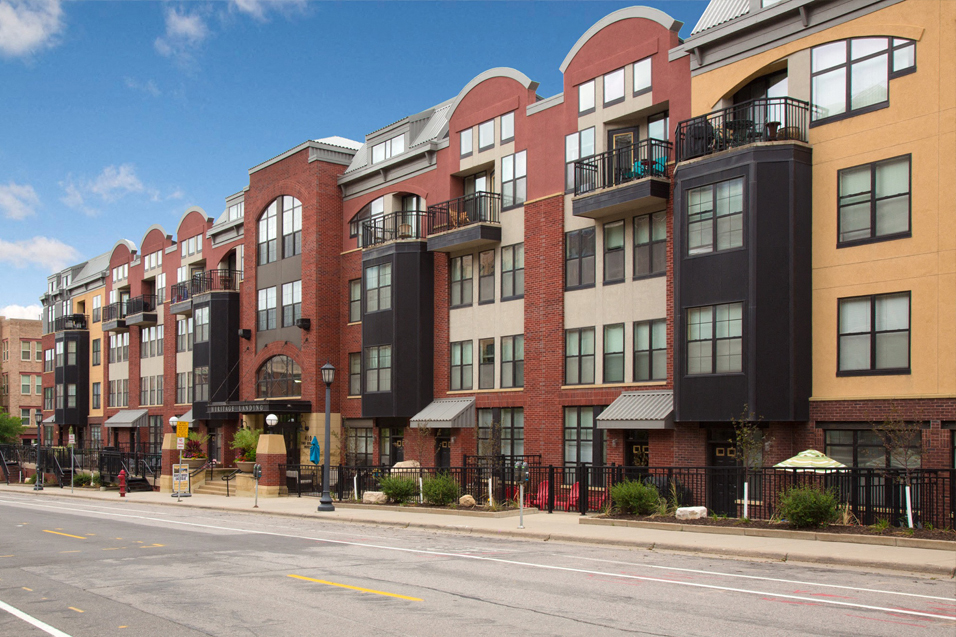 exterior of apartment buildings