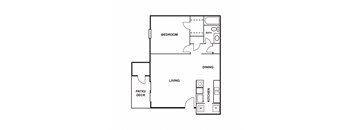 1 Bed 1 Bath 750