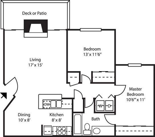 Floor Plans of Country Club Place Apartments in St