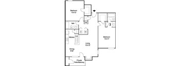 Bentley  2BR 2BA 1020 sq ft