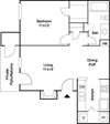 Bristol 1BR 1BA 639 sq ft