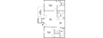 Dover  2BR 2BA 864 sq ft