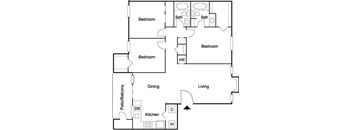 Sterling  3BR 2BA 1143 sq ft