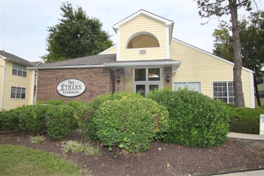 a building with a sign on the front of it