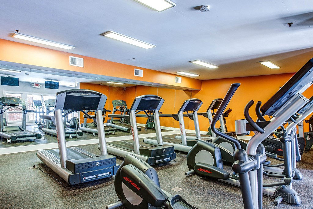 a gym with cardio equipment and weights at the renaissance valencia resort and spa