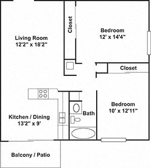 Floor Plans of Black Forest Apartments in St. Louis, MO